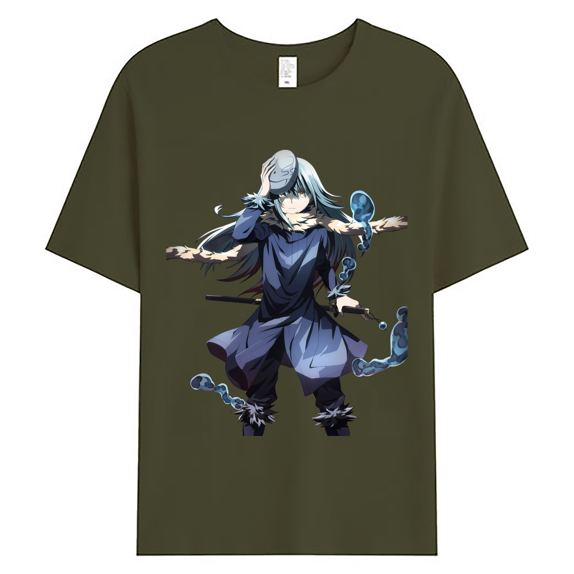 （画像用） 転スラ Regarding Reincarnated to Slime 綿100％ メンズ半袖Tシャツ｜肌触りやわらか＆通気性
